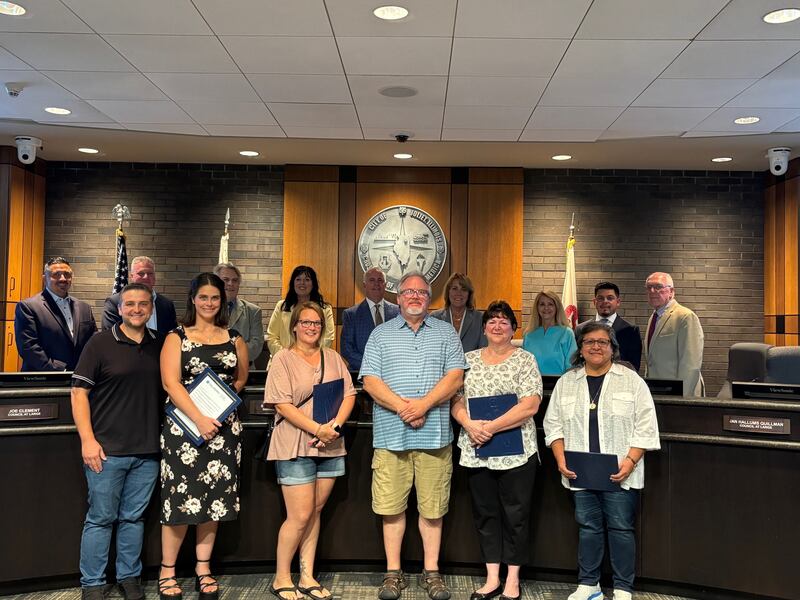 The 10 recipients of the city of Joliet 2025 Neighborhood Hero Award. The award recognizes residential properties for their exceptional landscaping and curb appeal.