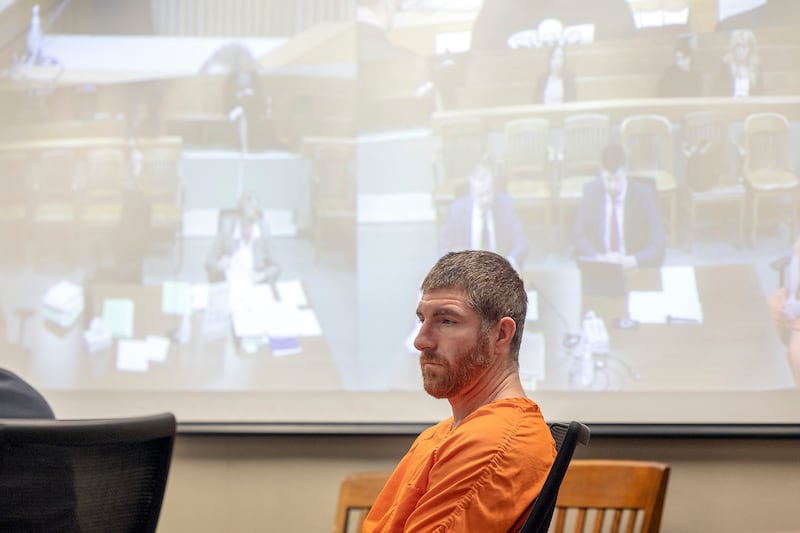 Kyle Cooper appears in Whiteside County Court Thursday, May 8, 2025, for a status hearing. Cooper is accused of killing Daniel Gordon in February of this year.