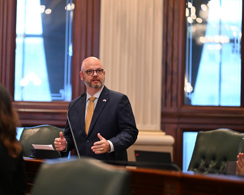 Shaw Local file photo – State rep. Jeff Keicher, R-Sycamore (shown), speaks during a legislative session in Springfield.