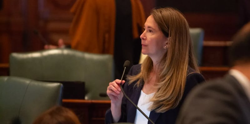 Rep. Jennifer Gong-Gershowitz speaks on the House floor on May 21, 2026.
