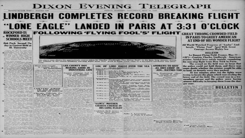 Historical covers for May 21: Lindbergh completes record-breaking flight