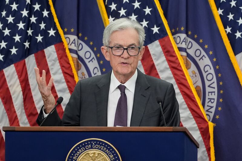 Federal Reserve Chairman Jerome Powell, speaks during a news conference following the Federal Open Market Committee meeting, Wednesday, July 30, 2025, in Washington. (AP Photo/Manuel Balce Ceneta)
