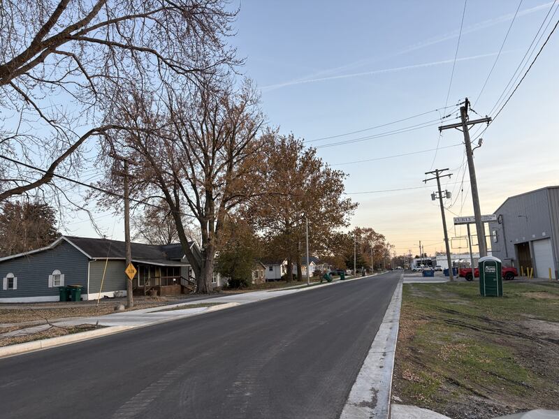 A view along Iowa Avenue in Streator, where reconstruction work is nearing completion following the City Council’s approval of additional funding to finish the project.