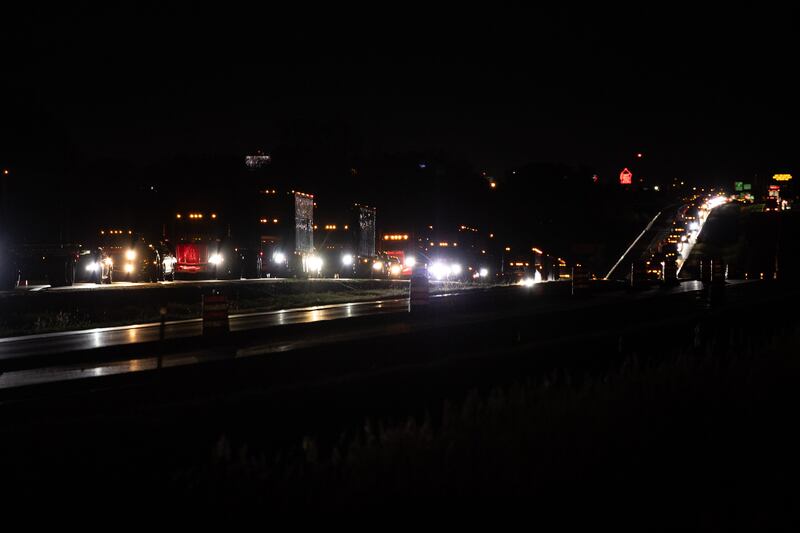 Vehicles pile up on interstate 80 on Sunday, May 4, 2025 in Spring Valley.