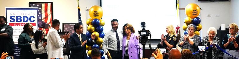 The ribbon cutting for the opening of the nation's first entrepreneurship center located within a jail, officially launched from the Kane County Sheriff's Office as an independent initiative.