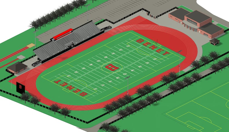 To provide students with a modern campus, improve the experience of athletes and spectators attending games, and enhance the safety of hosting events, the leadership of Benet Academy proposes to invest in the campus and modernize its outdated and obsolete stadium and athletic complex. The transformation project benefits students, families, fans, and the greater Lisle community.

ÒSince opening our current campus doors in 1956, Benet has continuously invested in its campus to provide students with access to the facilities, faculty, curriculum, and faith-based programs that inspire them to reach their potential, but the one area that has mostly stayed the same is our stadium and athletic fields. WeÕre excited at the opportunity to move our campus and student experience forward by renewing the stadium and bringing the tradition back home to Benet,Ó said Bill Myers, Benet President.