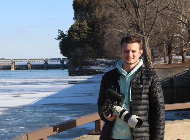 Matthew Klein, poses for a photo near the Starved Rock Lock and Dam along the Illinois River on Wednesday, Feb. 4, 2026 at Starved Rock State Park.