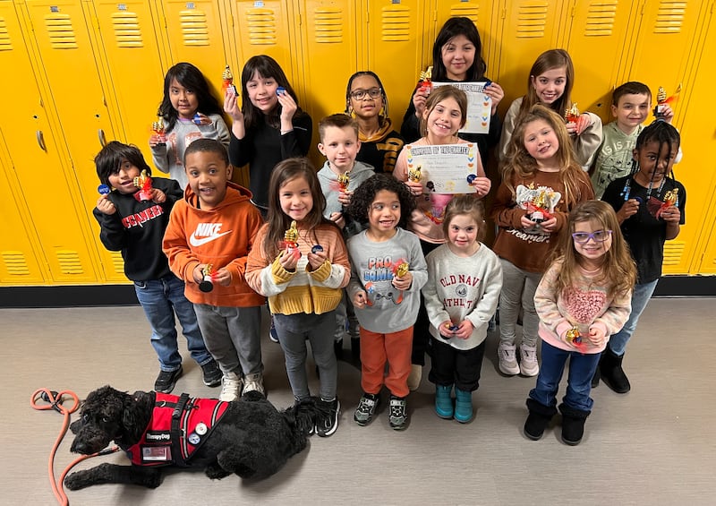 Jefferson Elementary School's February Champions of the Charter are Maia A., London R., Callie F., Gio K., River K., DeMario P., Onna M., Samara S., Ethan C., Cielo C., Tommy W., Marcos R., Aidon H., Lucy J., Nicole S., Faye D.