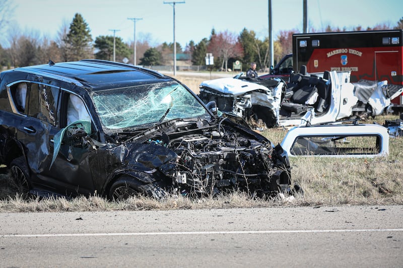 One person was flown to Advocate Condell Medical Center in Libertyville following a two-vehicle crash Tuesday near Union. A second driver was taken to Northwestern Medicine Huntley Hospital.