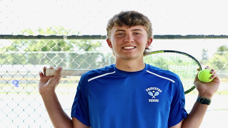 Player of the Year Jackson Mason is Princeton’s first tennis player to win two or more matches at state 
