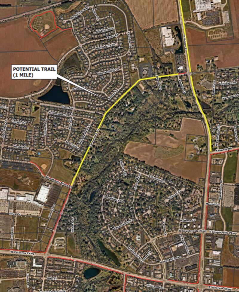 Yorkville officials are considering constructing a bicycle and pedestrian pathway along Cannonball Trail to improve safety in the area.
