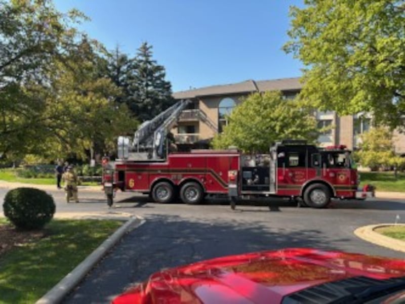 Firefighters with the Lockport Township Fire Protection District were on the scene of an apartment fire in 1000 block of Ashley Court North in Lockport on Saturday. Oct. 4, 2025