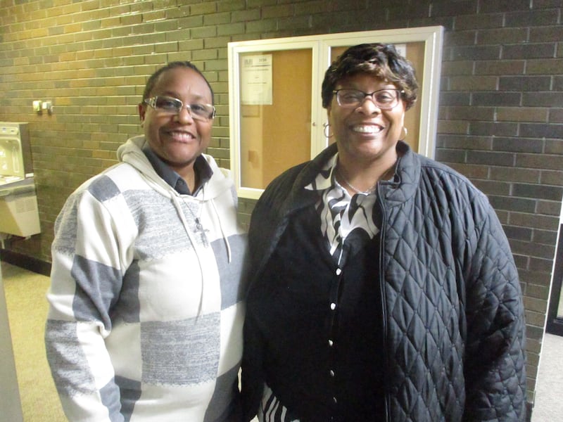 Ceramic Creations owners Natasha Dillard (left) and Ericka Williams were at City Hall where City Council members at a Monday meeting discussed a new Class N liquor license for their ceramics shop and other art studios and craft stores. March 3, 2025