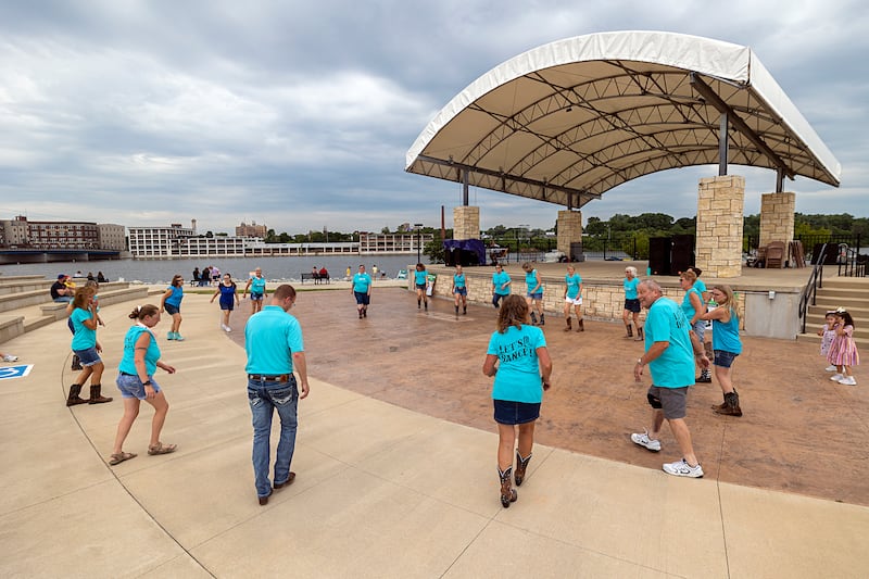 The River Country Stomp line dancers put on a performance Saturday, June 22, 2024 at Summer Splash in Rock Falls.