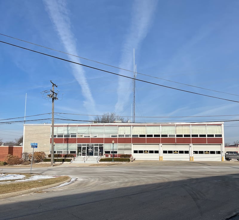 The former Sycamore Fire Station No. 1 building at 535 DeKalb Ave. on Feb. 9, 2026, a week before the Sycamore Fire Department moved out of the building into a new fire station.
