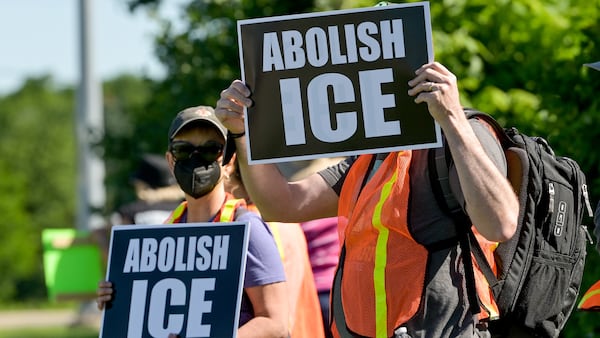 Photos: Anti-ICE protest draws crowd in Geneva Saturday