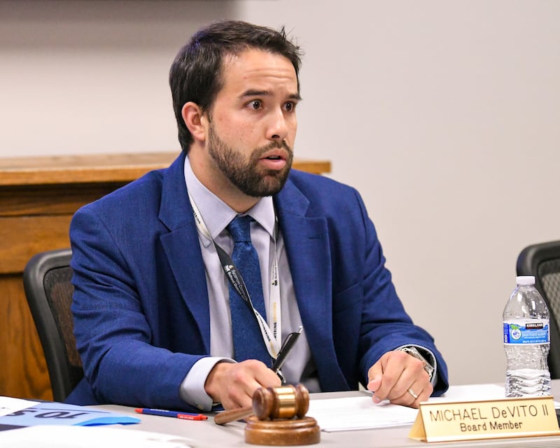 Sycamore board president Michael DeVito II