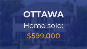 Sale closed in Ottawa: $599,000 for a single-family home