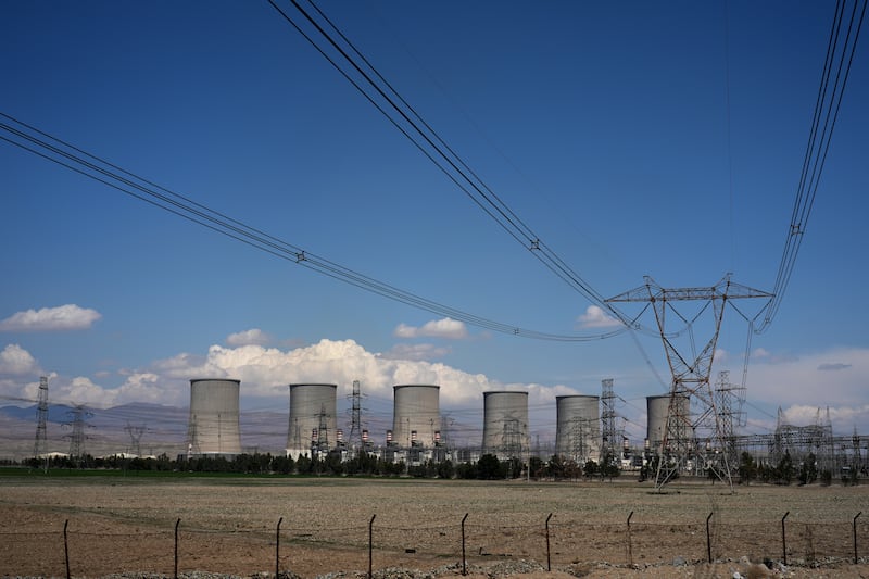 The Damavand power station is seen from a nearby road on the outskirts of Tehran, Iran, Tuesday, April 7, 2026. (AP Photo/Francisco Seco)
