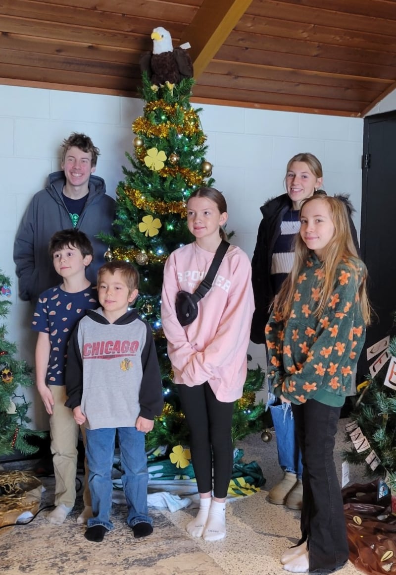 Pictured are Kolton Motszko, Finn Slattery, Theo Slattery, Hazel Friday, Lydia Sherburne and Izabel Cortinez.