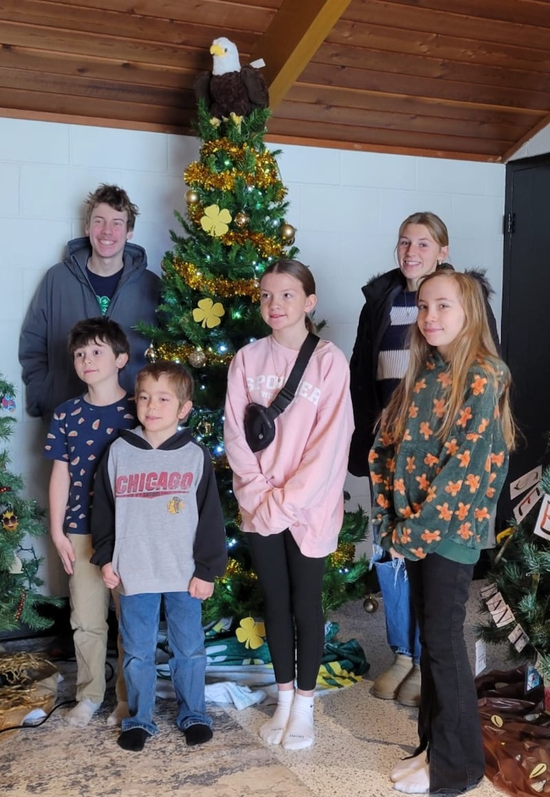 Pictured are Kolton Motszko, Finn Slattery, Theo Slattery, Hazel Friday, Lydia Sherburne and Izabel Cortinez.