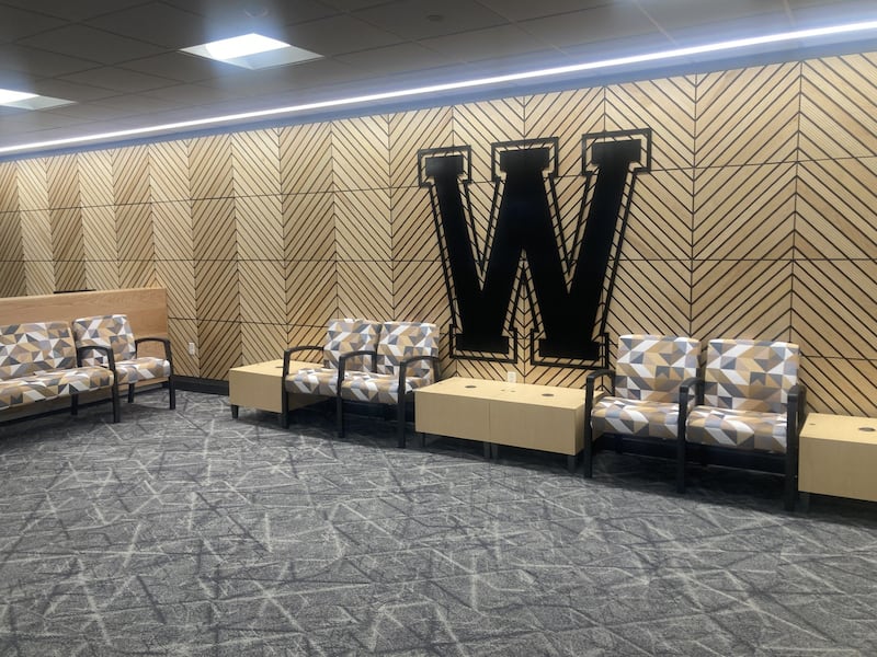 The newly renovated waiting area for the Joliet West PPS office. 
Monday, January 5, 2026.