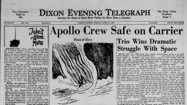 Historical covers for April 17: Apollo 13 Crew Safe on Carrier