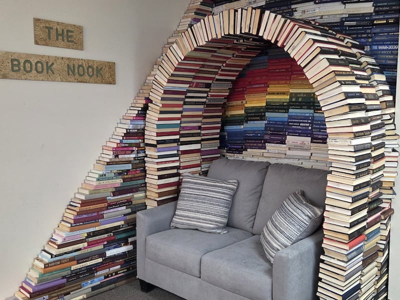 The Bertolet Memorial Library in Leaf River has a new book nook for patrons to relax and enjoy a good book under.