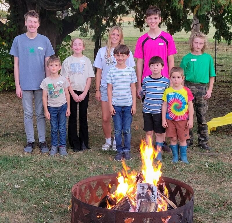 Pictured are Kolton Motszko, Colton Gipper, Izabel Cortinez, Lydia Sherburne, Luis Smith, David Wehler, Finn Slattery, Theo Slattery and David Bagwell.