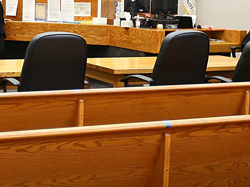 Judge Cynthia Raccuglia, speaks with drug court coordinators Maranda Johnson and Selenia Arteaga in the courtroom on Wednesday Nov. 3, 2021 at the La Salle County Government Complex in Ottawa. The program began in April 2020. The program currently has six individuals that are enrolled. To qualify for the drug court program, you need a referral from an attorney and be convicted of a specific felon. In addition, there is a drug court act that clarifies what is acceptable and what isn’t. A risk assessment is also conducted. The program is grant funded.