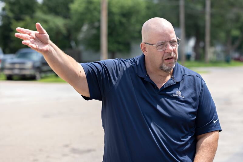 Dan Gordon gestures Tuesday, July 15, 2025, while talking about the investigation of the murder of his son DJ Gordon in February.