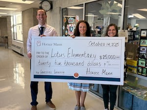 Spring Grove school wins $25K for a classroom makeover, surprised with giant check