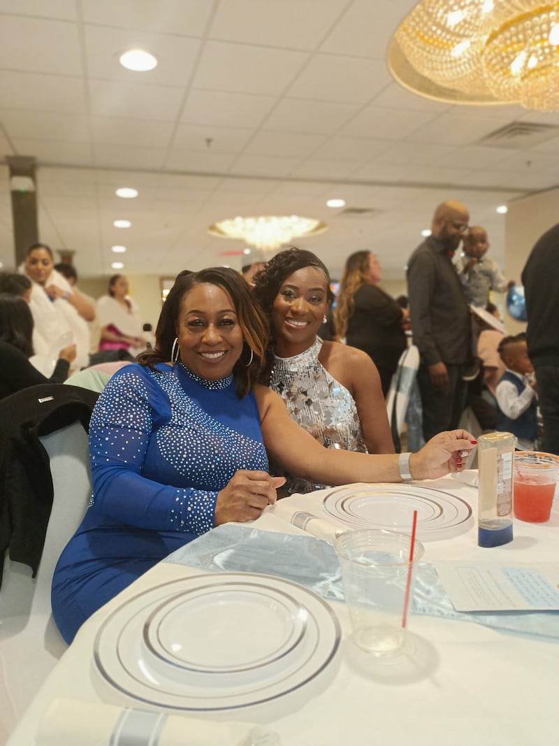 Children’s Road To Success Daycare in Crest Hill held its inaugural “Preschool Program Showcase and Winter Ball” on Dec. 12 at The Royal Palace Event Centre in Joliet. Pictured are the new owners of Building A Brighter Future: Patrice Bolden and daughter Kishera Smith.