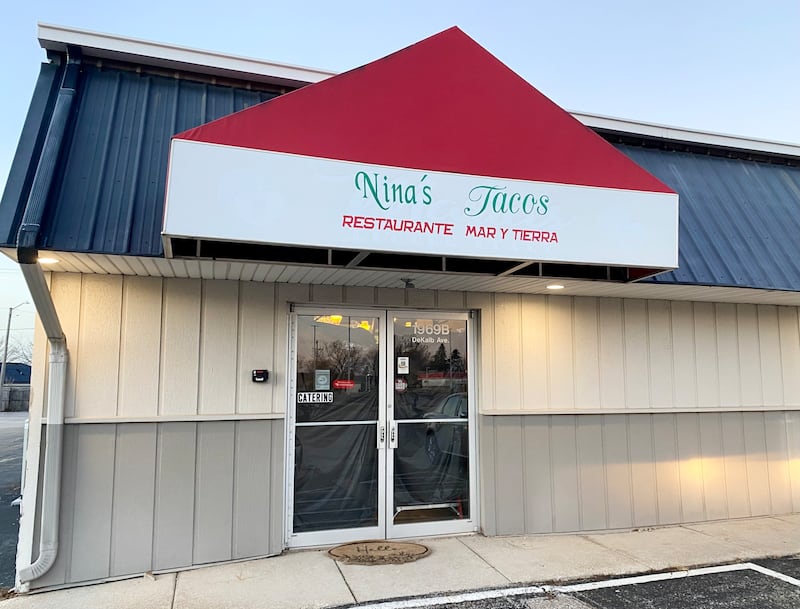 Nina's Taco Shop, 1969 DeKalb Ave., shown on Monday, March 9, 2026. The restaurant is expected to reopen in March, months after a September 2025 fire gutted the former building on East Page Street in Sycamore.