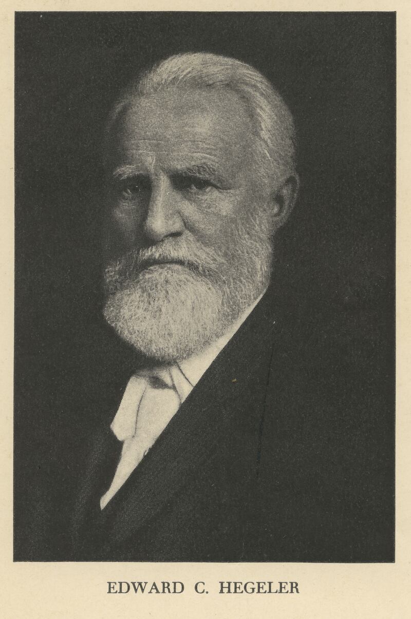 Edward C Hegeler will be inducted to the Mining Hall of Fame