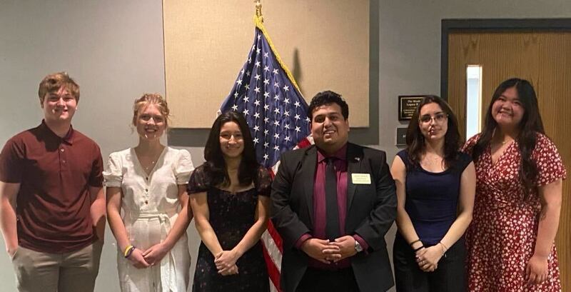 Lockport Township Supervisor Alex Zapien presented the 2025 township scholarships to five high school seniors from Lockport Township High School and Romeoville High School on Tuesday, June 10, 2025.