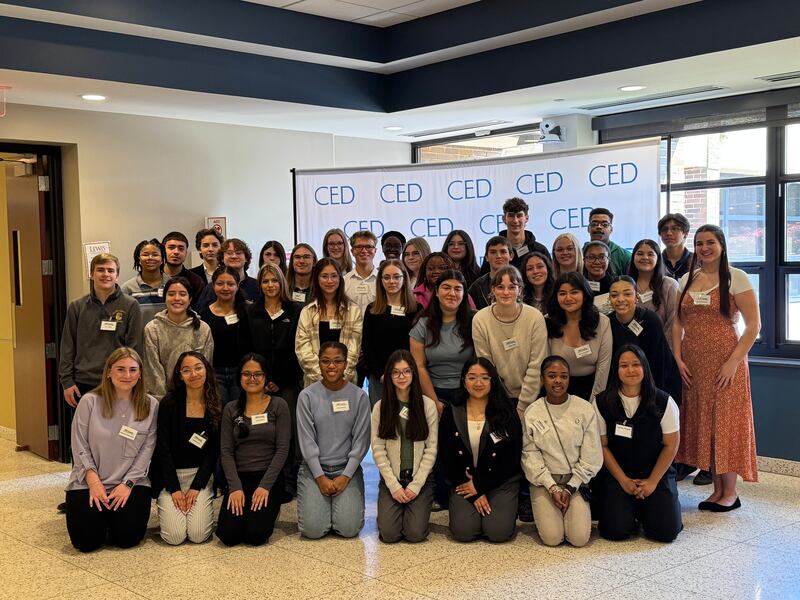 Students who took part in the 2025 Will County Center for Economic Development Internship Program seen at an orientation session at Lewis
University in Romeoville.