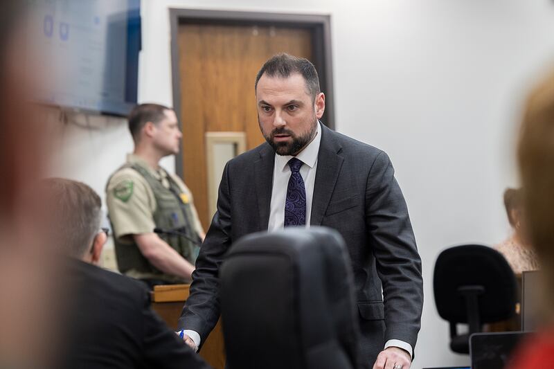 Lee County State's Attorney Charley Boonstra appears in court Monday, Feb. 24, 2025, as David Sosa pleads guilty to the murder of Jaedyn Hill.