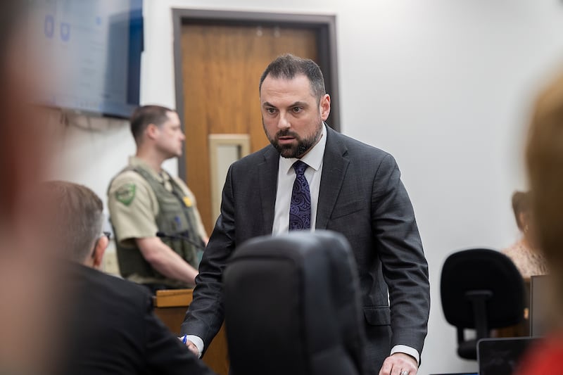 Lee County State's Attorney Charley Boonstra appears in court Monday, Feb. 24, 2025, as David Sosa pleads guilty to the murder of Jaedyn Hill.