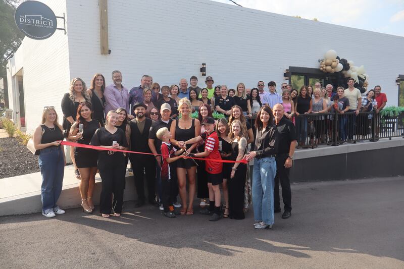 The District Salon Suites celebrated a ribbon cutting hosted by the Yorkville Area Chamber of Commerce in September, 2025.