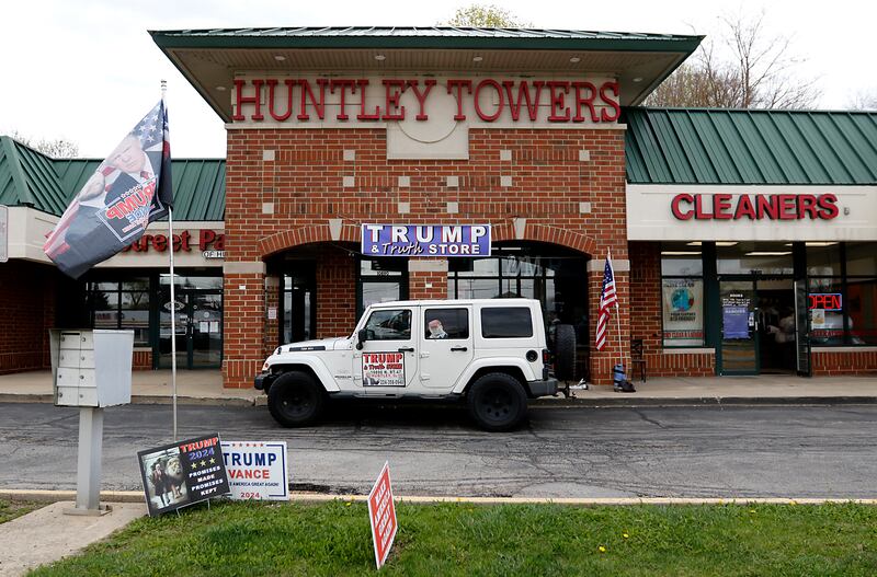 The Trump and Truth Store on Route 47 on April 22, 2025, in Huntley.