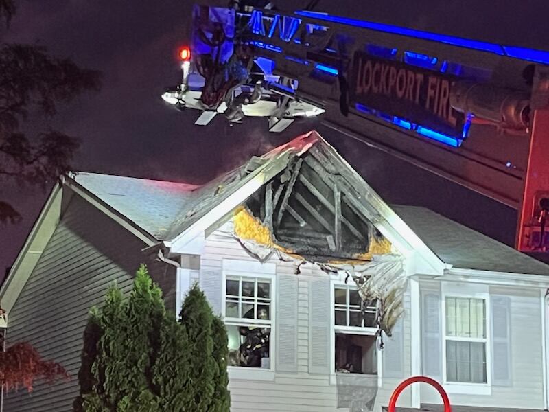 A residence in the  21700 block of Hemingway Court in Plainfield Township damaged by a fire on Sunday, Aug. 17, 2025.