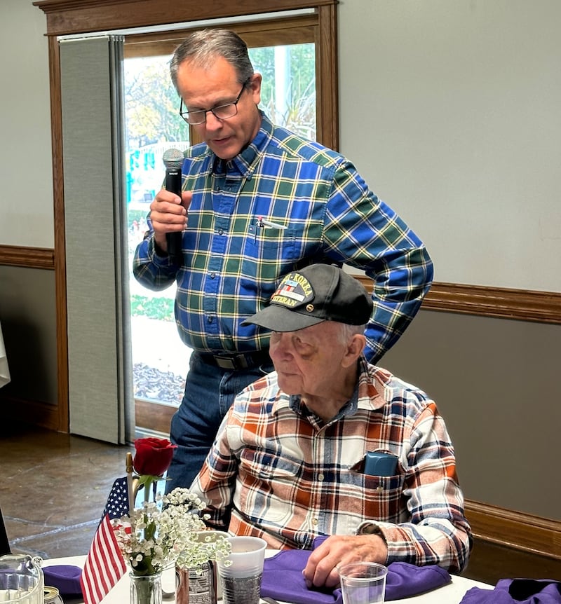 The Elburn Leo Club is hosting a free dinner for veterans at noon Sunday, Nov. 9 at th Elburn Lions Club, 500 Filmore St., Elburn.