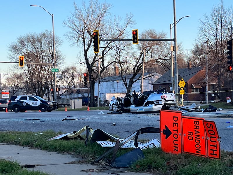 Joliet police and fire departments responded to an accident at the intersection of Fourth Avenue and South Chicago Street early Monday morning, Dec. 4, 2023.
