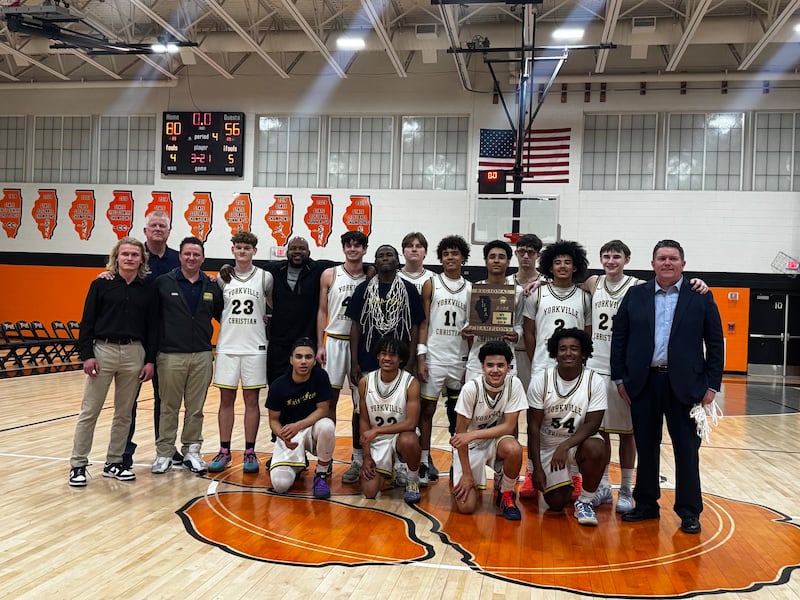 The Yorkville Christian boys basketball team won the Class 2A Beecher Regional title Friday.