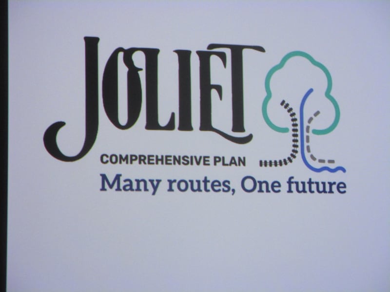 The image with the slogan, "Many routes One future" will be used to promote the development of a comprehensive plan in Joliet. April 23, 2025