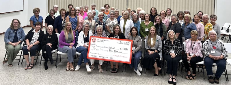 100+ Women Who Care of Ogle County donated $11,400 to the Rochelle Community Action Network.