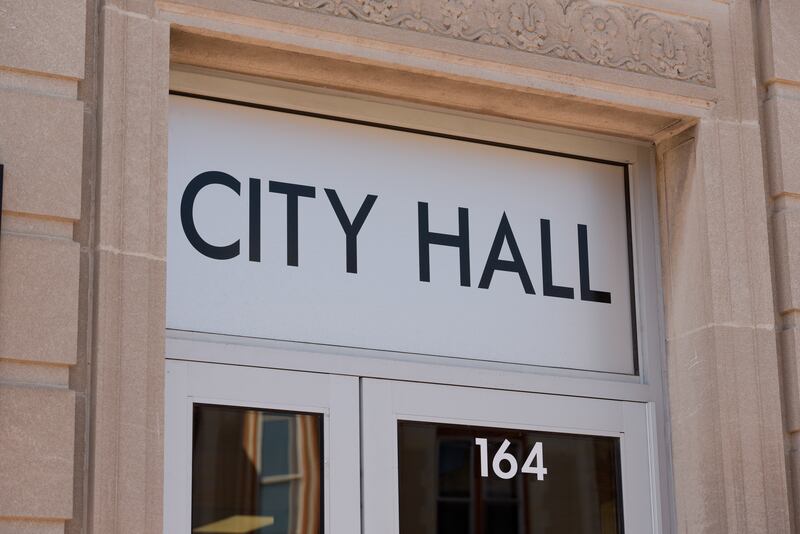 DeKalb City Hall along Lincoln Highway (route 38) in DeKalb, IL on Thursday, May 13, 2021.