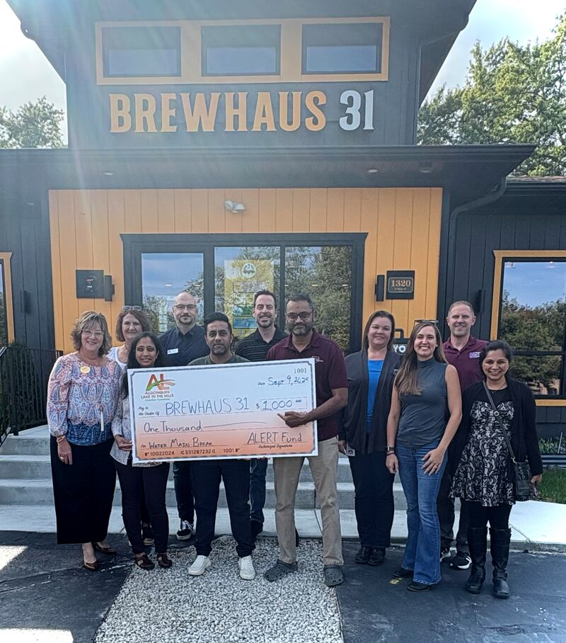 Algonquin restaurant BrewHaus 31 receives assistance from the Algonquin/Lake in the Hills Chamber Foundation’s emergency grant to help recover from a water main break.
