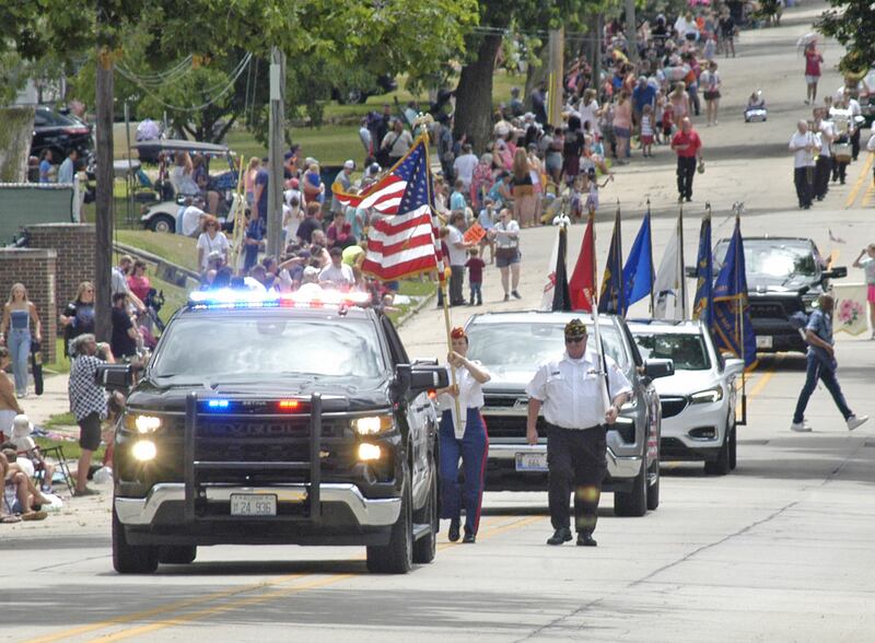 The Color Guard leads the Petunia Festival parade on July 6, 2025, in Dixon.